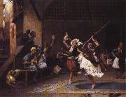 Jean - Leon Gerome The Pyrrhic Dance. Spain oil painting artist